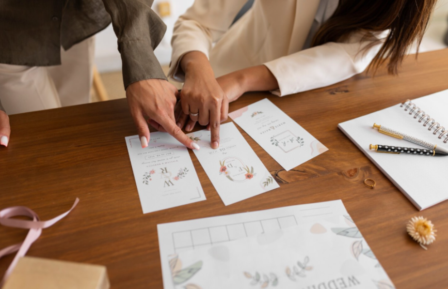 practical wedding invitation showing essential details.